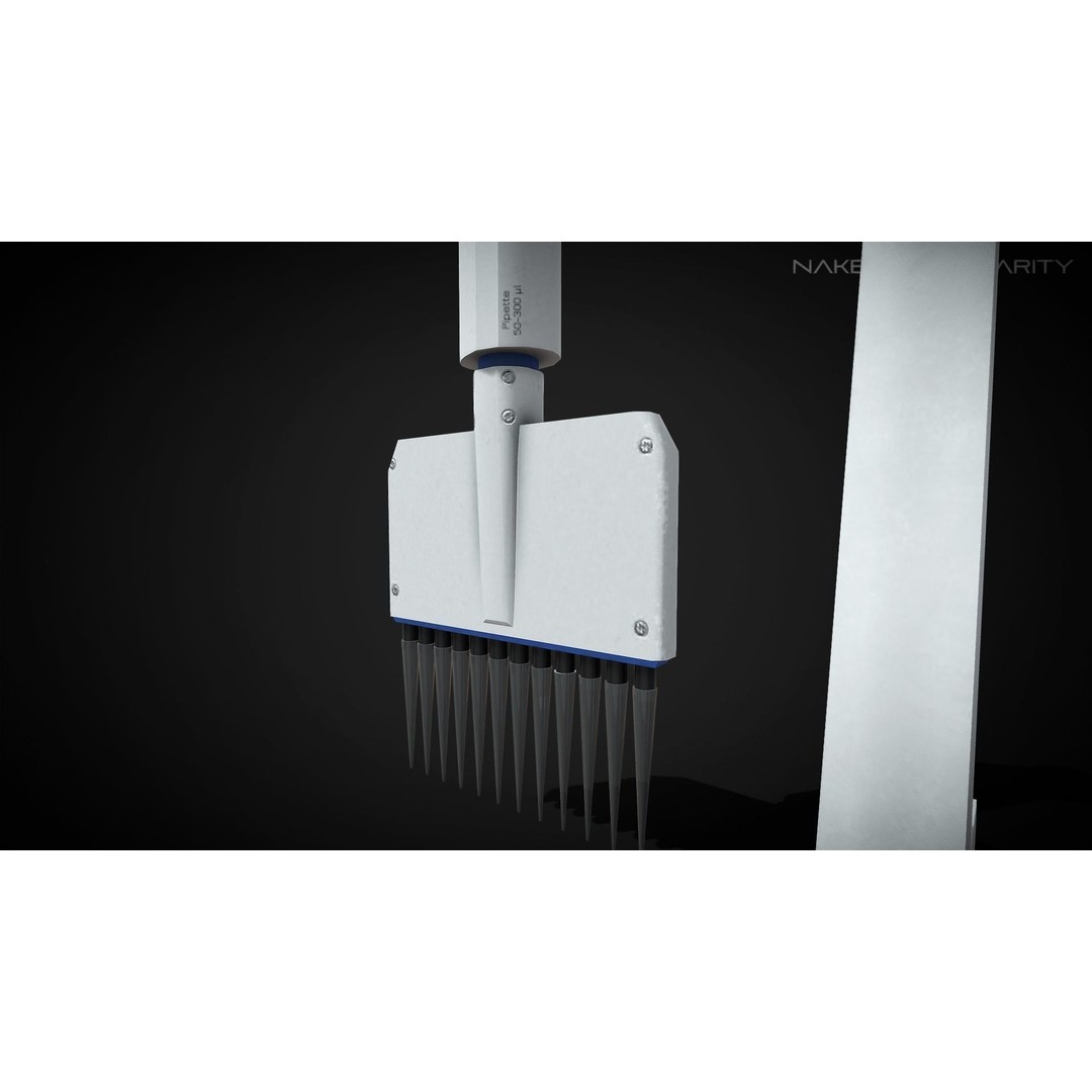 Micropipette 3D Model – Low Poly Laboratory Asset, FBX, PBR - View 7