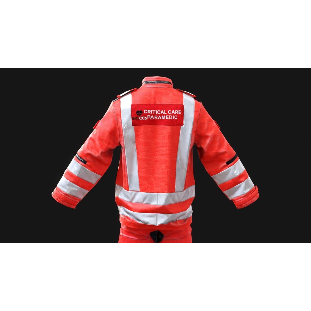 Paramedics and Doctors Flight Suit 3D Model – Low Poly PBR Medical Uniform