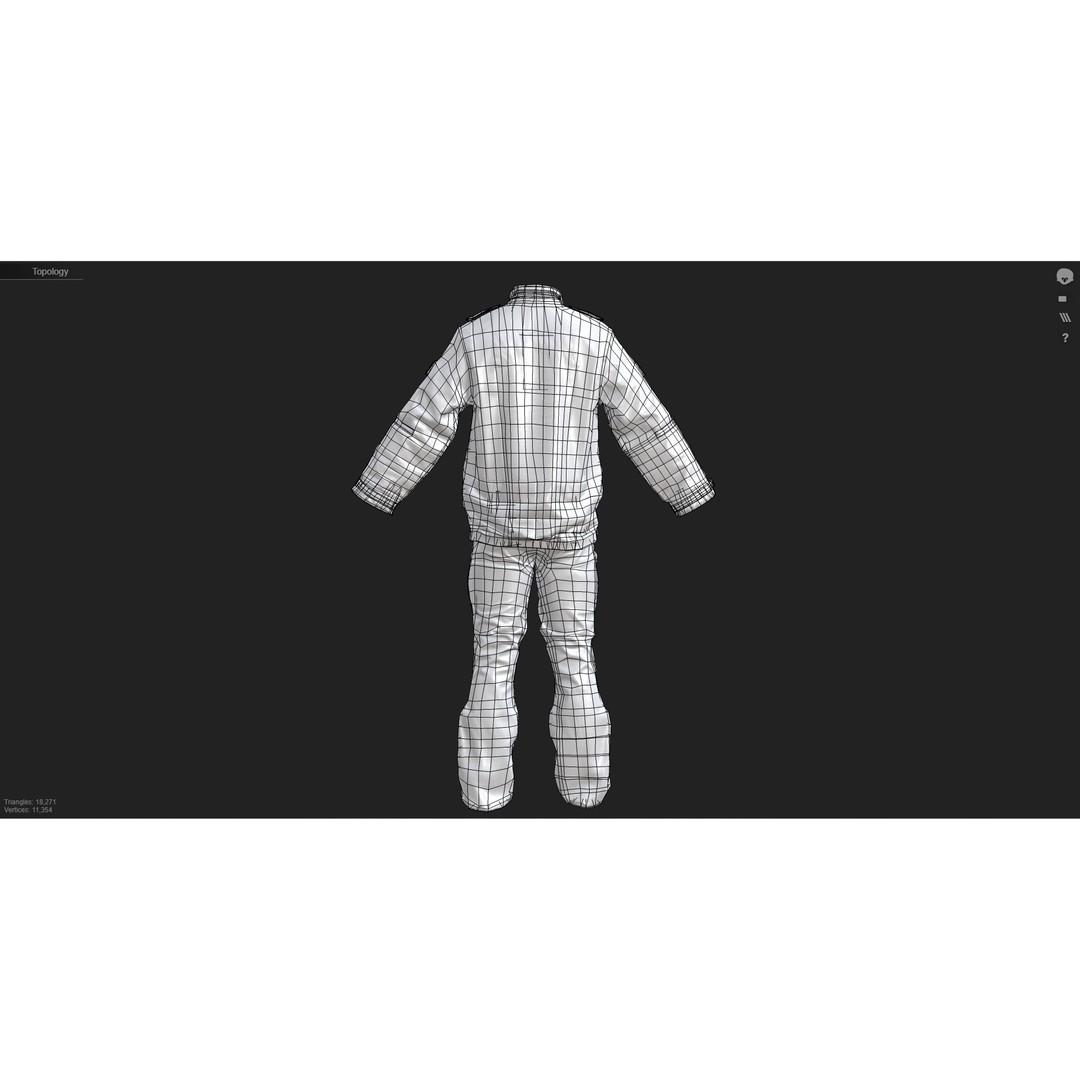 Paramedics and Doctors Flight Suit 3D Model – Low Poly PBR Medical Uniform - View 4