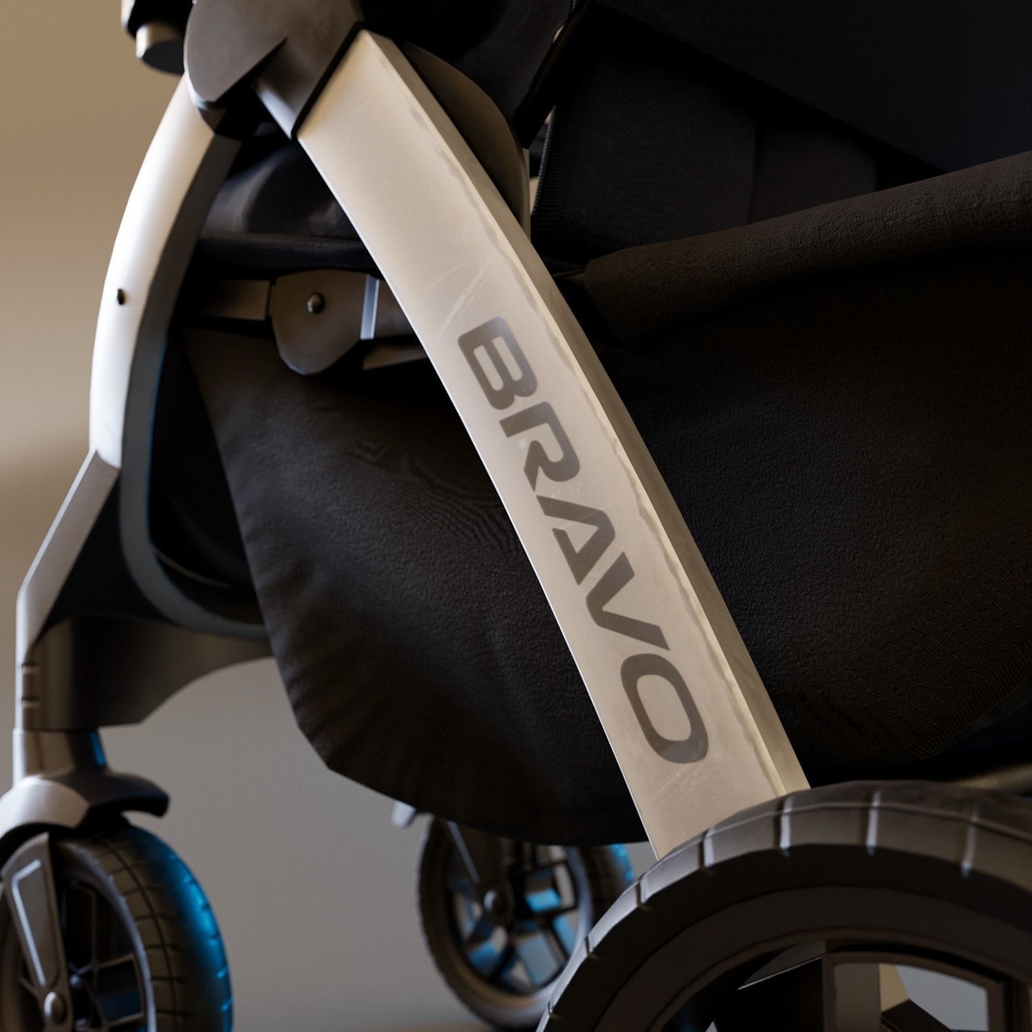 Bravo Baby Stroller - Low-Poly Game-Ready 3D Model - View 3