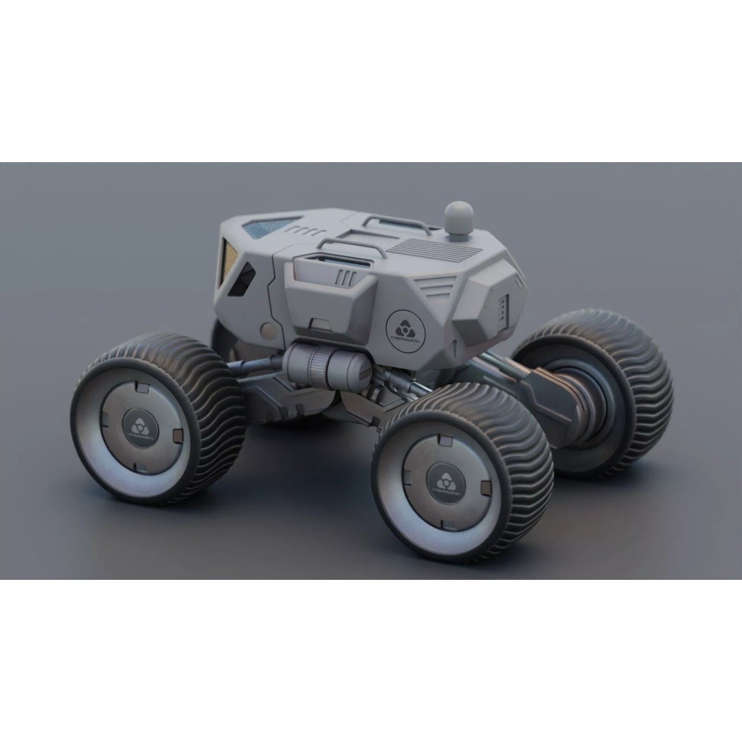 Lunar Rover H-11 3D Model – Rigged Sci-Fi Vehicle for Animation - View 14