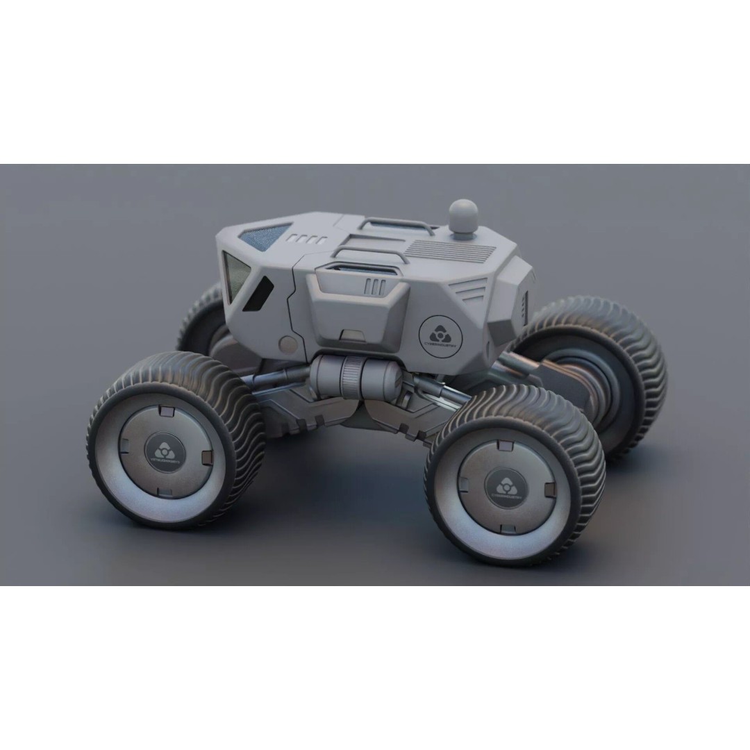 Lunar Rover H-11 3D Model – Rigged Sci-Fi Vehicle for Animation - View 15