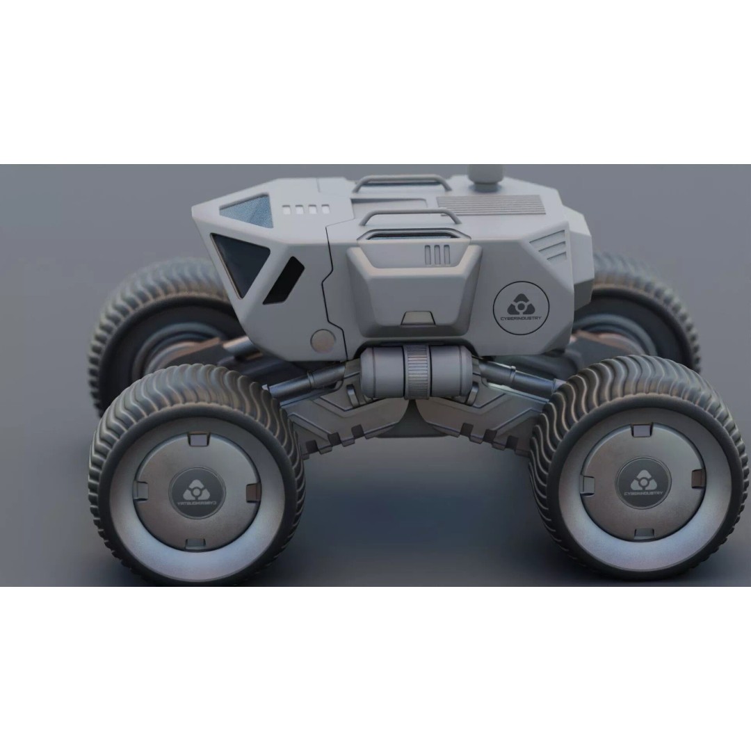 Lunar Rover H-11 3D Model – Rigged Sci-Fi Vehicle for Animation - View 16