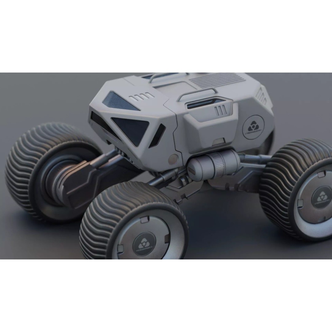 Lunar Rover H-11 3D Model – Rigged Sci-Fi Vehicle for Animation - View 17