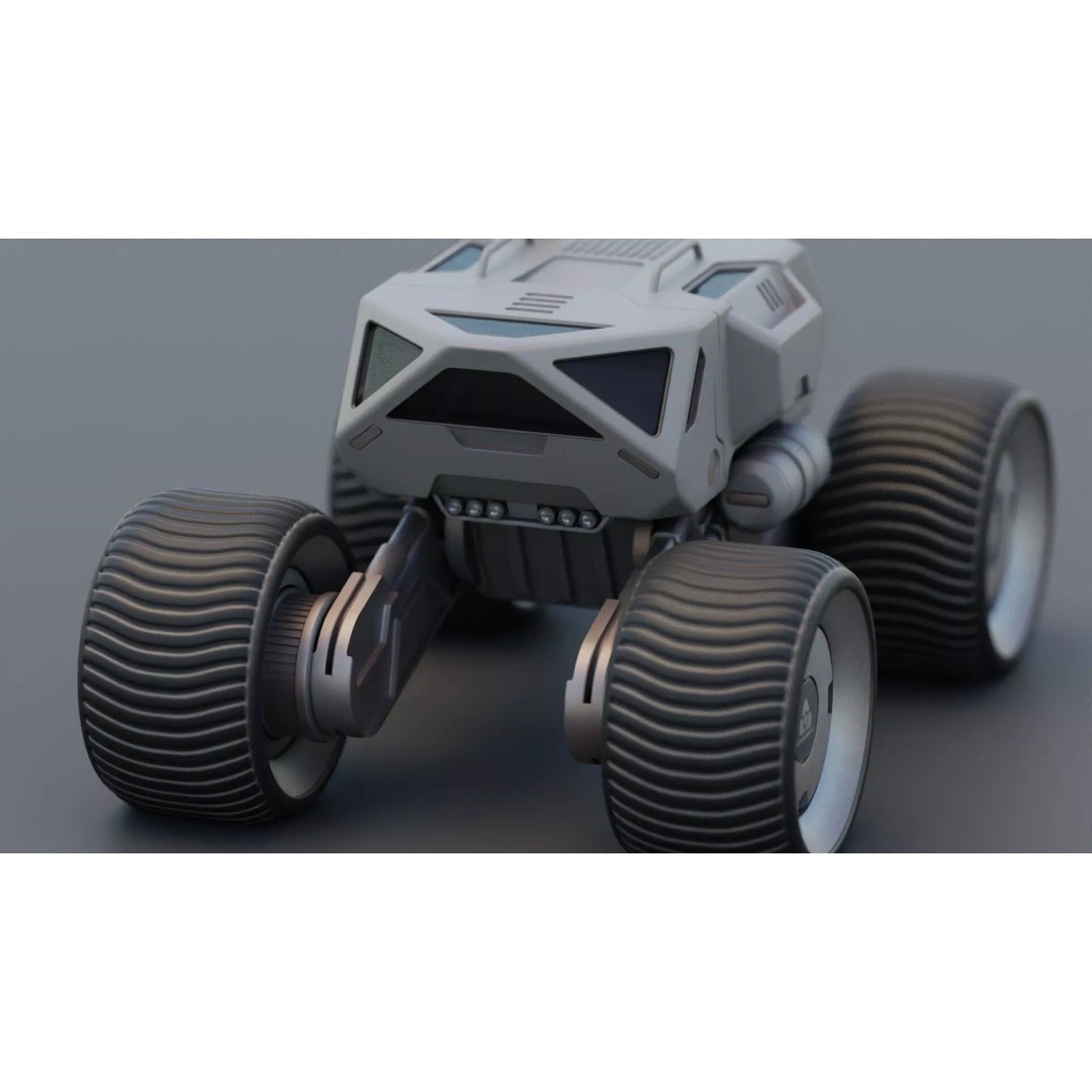Lunar Rover H-11 3D Model – Rigged Sci-Fi Vehicle for Animation - View 19