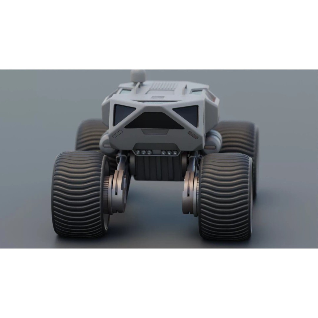 Lunar Rover H-11 3D Model – Rigged Sci-Fi Vehicle for Animation - View 20