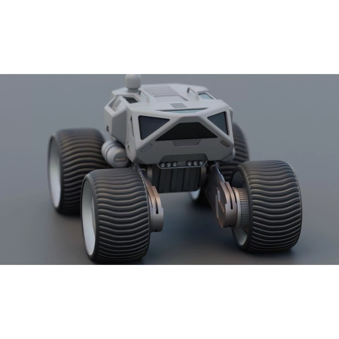 Lunar Rover H-11 3D Model – Rigged Sci-Fi Vehicle for Animation - View 21