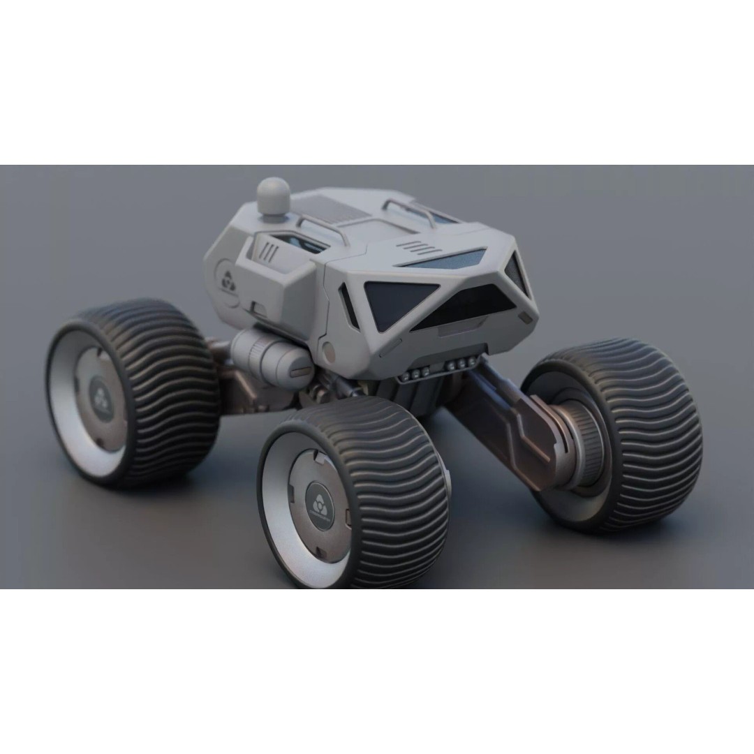 Lunar Rover H-11 3D Model – Rigged Sci-Fi Vehicle for Animation - View 22