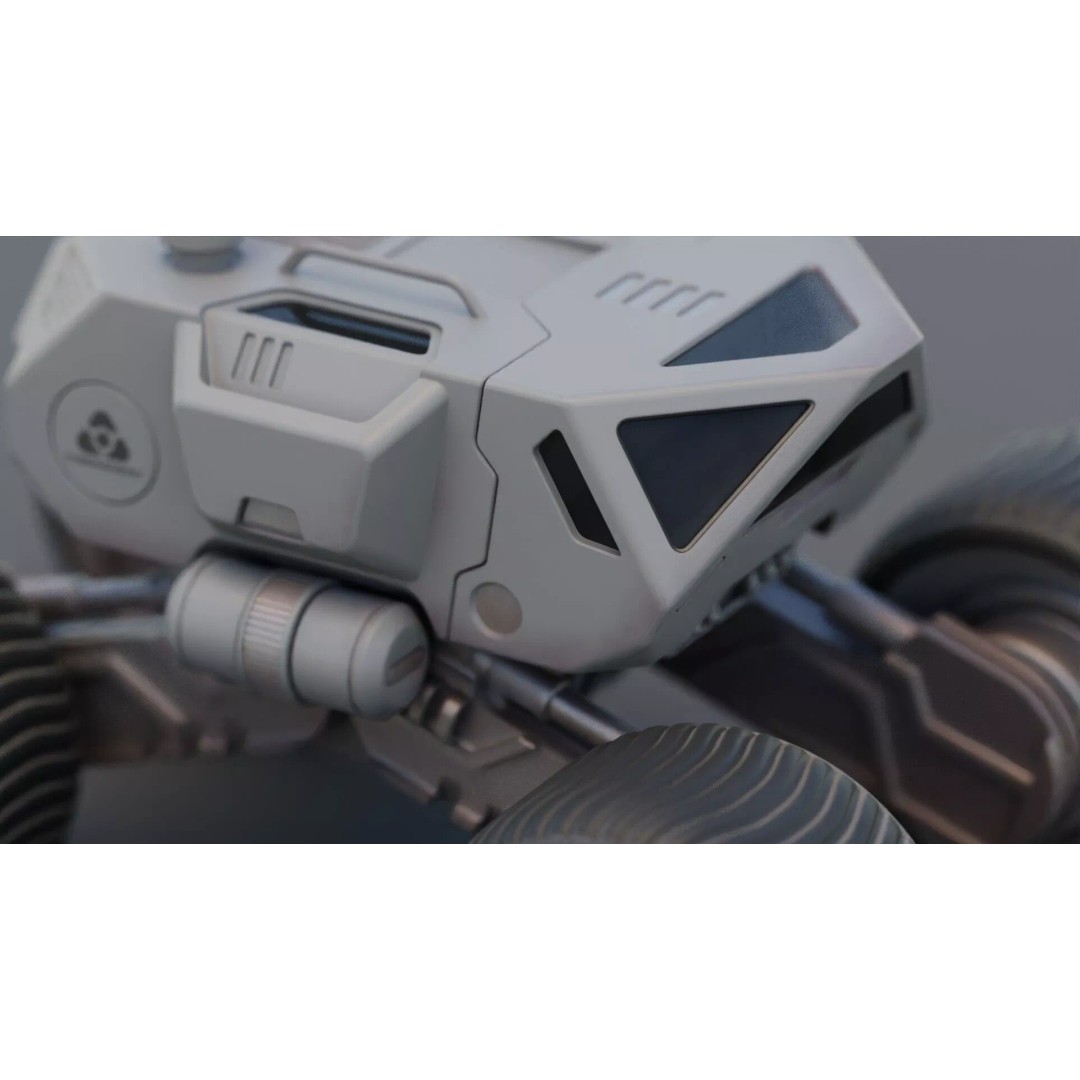 Lunar Rover H-11 3D Model – Rigged Sci-Fi Vehicle for Animation - View 23