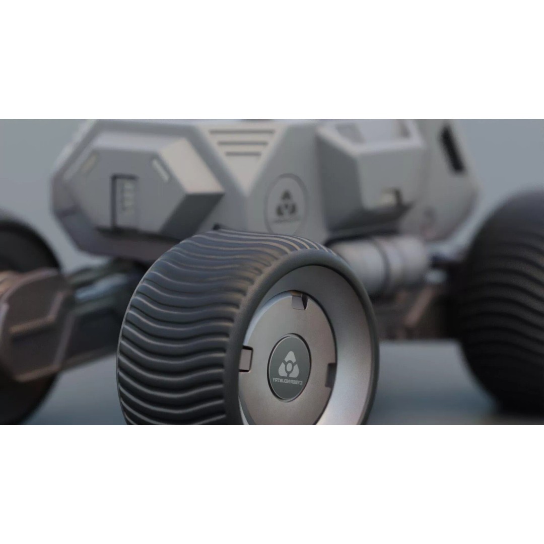 Lunar Rover H-11 3D Model – Rigged Sci-Fi Vehicle for Animation - View 28
