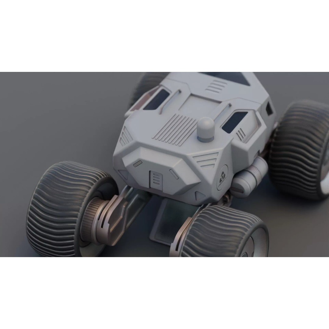 Lunar Rover H-11 3D Model – Rigged Sci-Fi Vehicle for Animation - View 31