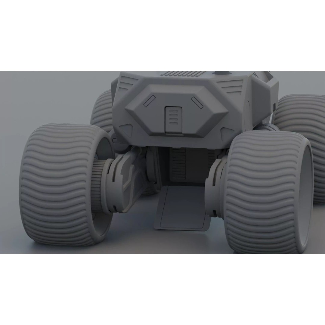 Lunar Rover H-11 3D Model – Rigged Sci-Fi Vehicle for Animation - View 35