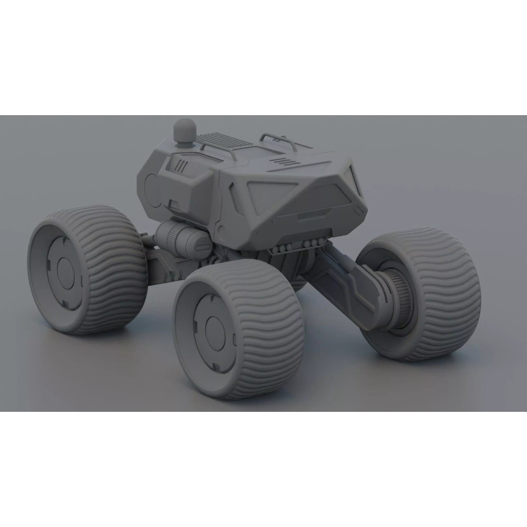 Lunar Rover H-11 3D Model – Rigged Sci-Fi Vehicle for Animation - View 36