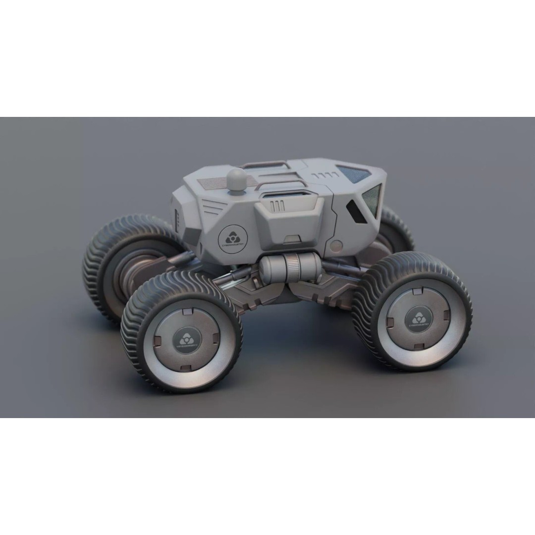 Lunar Rover H-11 3D Model – Rigged Sci-Fi Vehicle for Animation - View 5