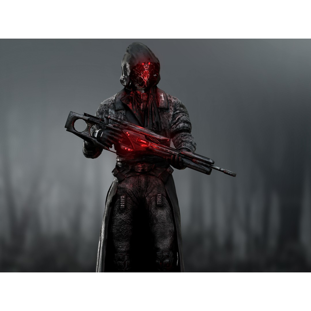 Sci-Fi Sniper Soldier 3D Model – Low-Poly Rigged Character, FBX, OBJ - View 10