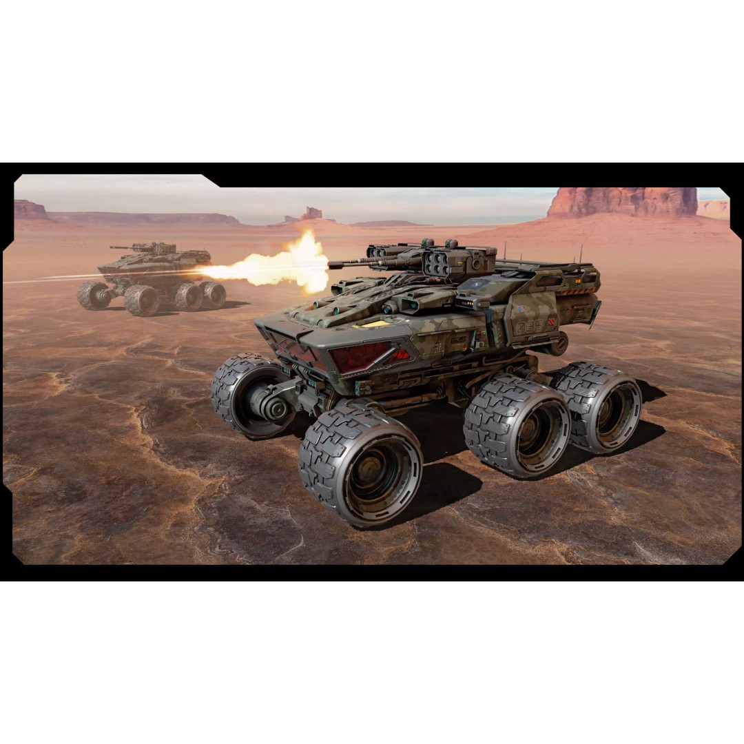 MPV 35 3D Model – Low Poly Sci-Fi Military Vehicle, FBX/OBJ - View 3
