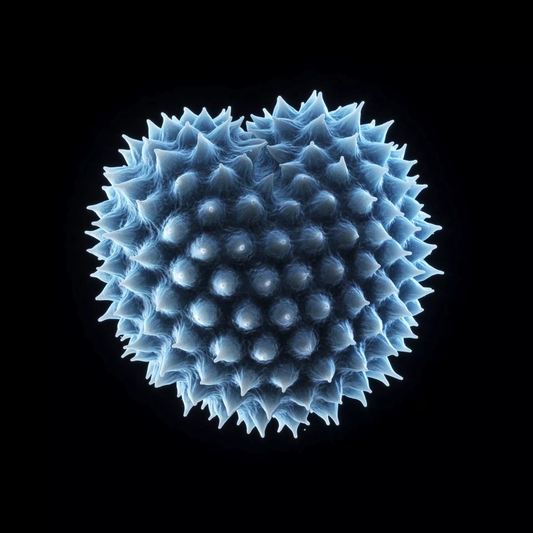 Ragweed Pollen Particle 3D Model – High-Resolution Scientific Visualization, PBR - View 5