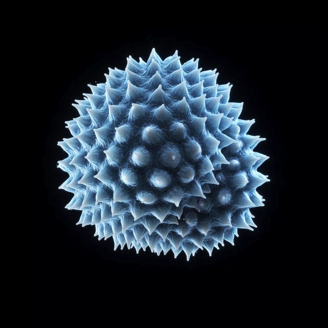 Ragweed Pollen Particle 3D Model – High-Resolution Scientific Visualization, PBR - View 6