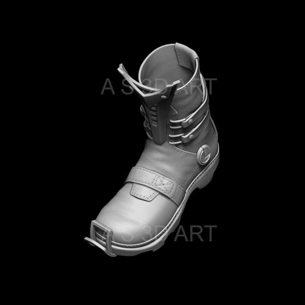 Sci-Fi Boots 3D Model – High Poly ZBrush Character Asset, FBX - View 11