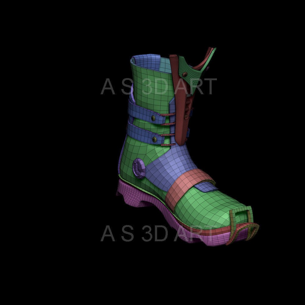 Sci-Fi Boots 3D Model – High Poly ZBrush Character Asset, FBX - View 13