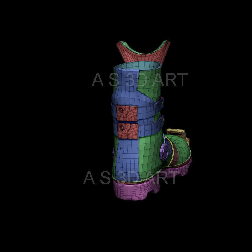 Sci-Fi Boots 3D Model – High Poly ZBrush Character Asset, FBX - View 15