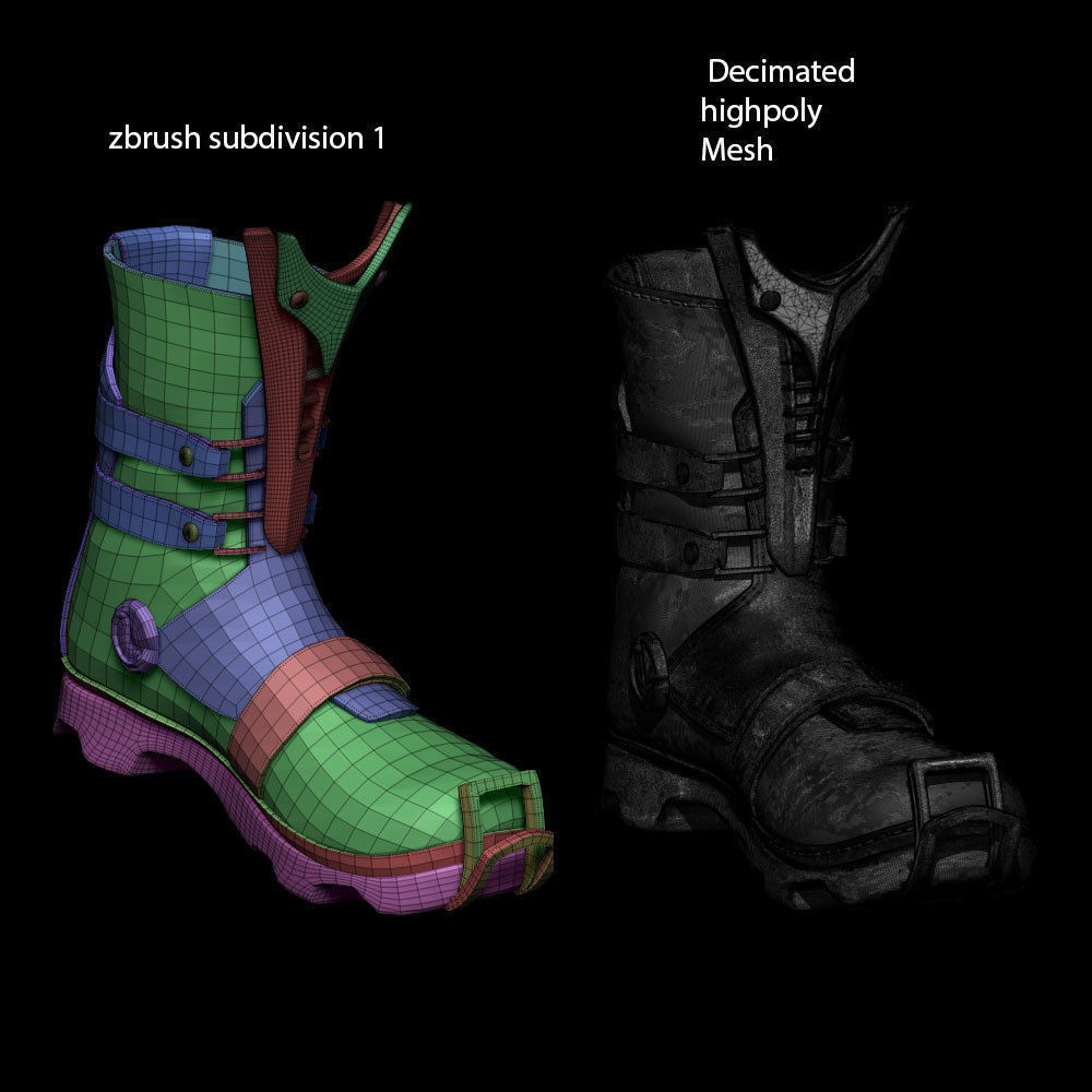 Sci-Fi Boots 3D Model – High Poly ZBrush Character Asset, FBX - View 16