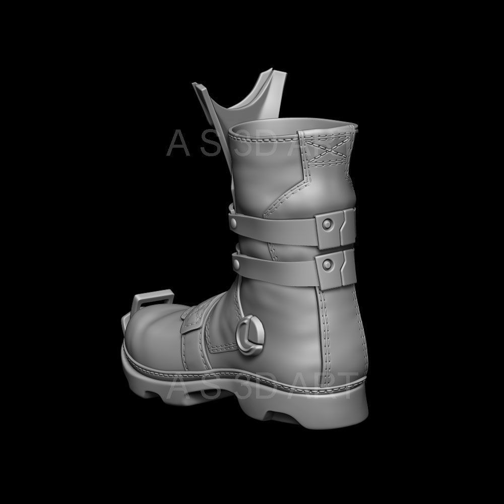 Sci-Fi Boots 3D Model – High Poly ZBrush Character Asset, FBX - View 4