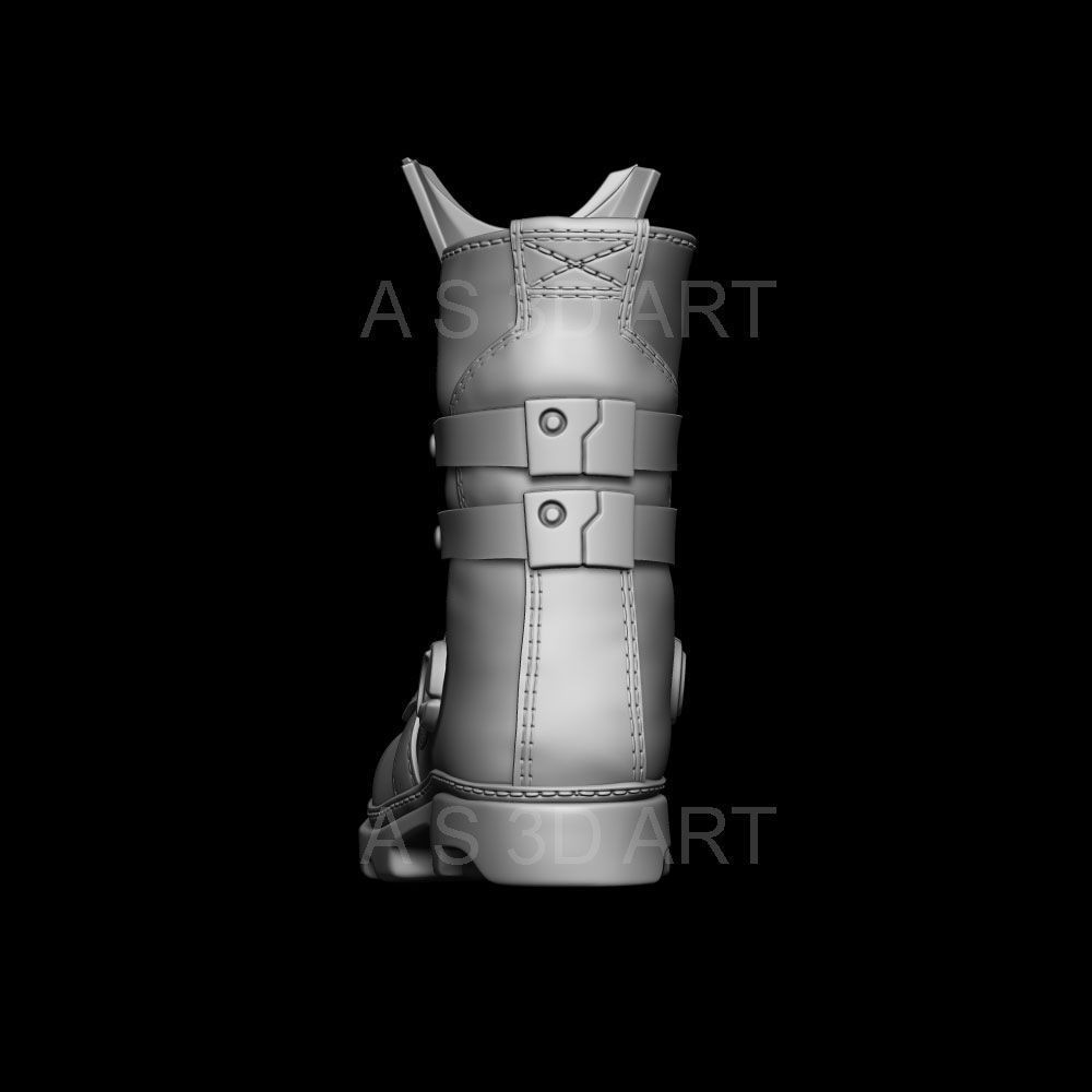 Sci-Fi Boots 3D Model – High Poly ZBrush Character Asset, FBX - View 5