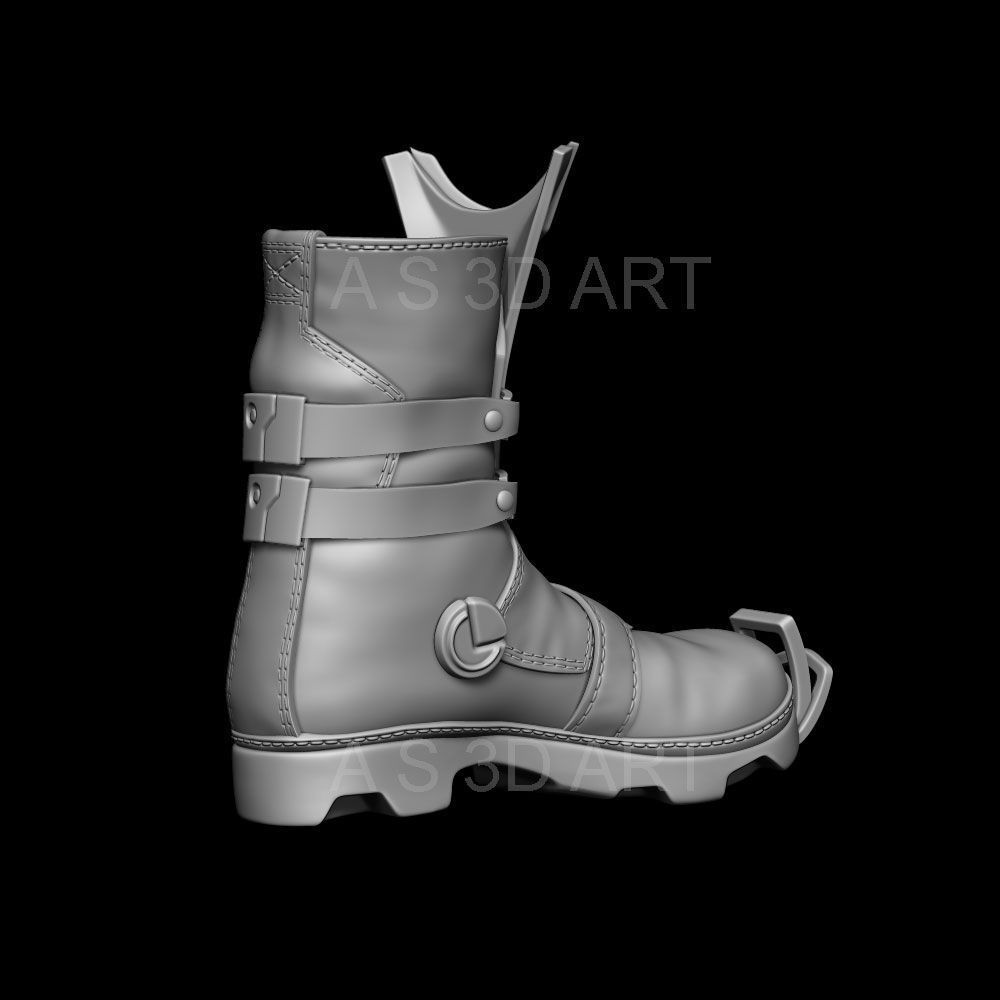 Sci-Fi Boots 3D Model – High Poly ZBrush Character Asset, FBX - View 6
