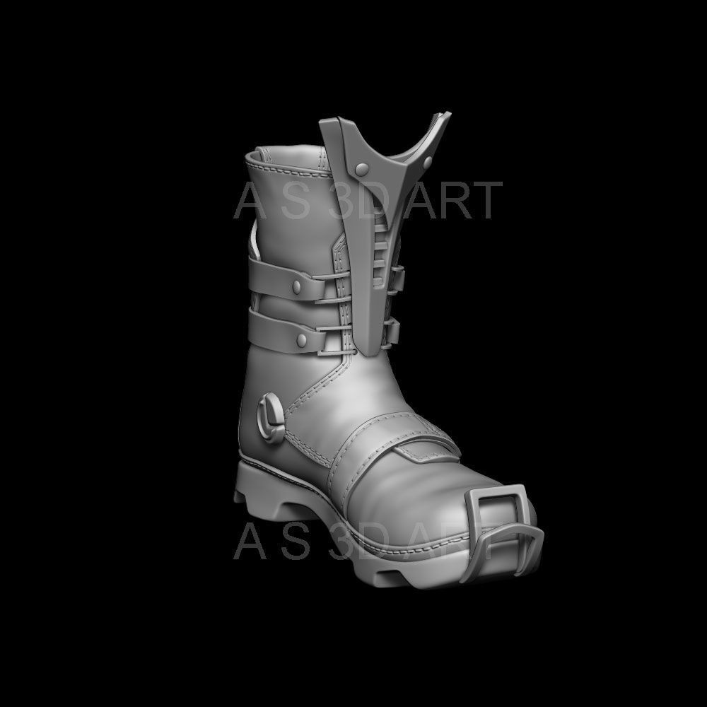 Sci-Fi Boots 3D Model – High Poly ZBrush Character Asset, FBX - View 7