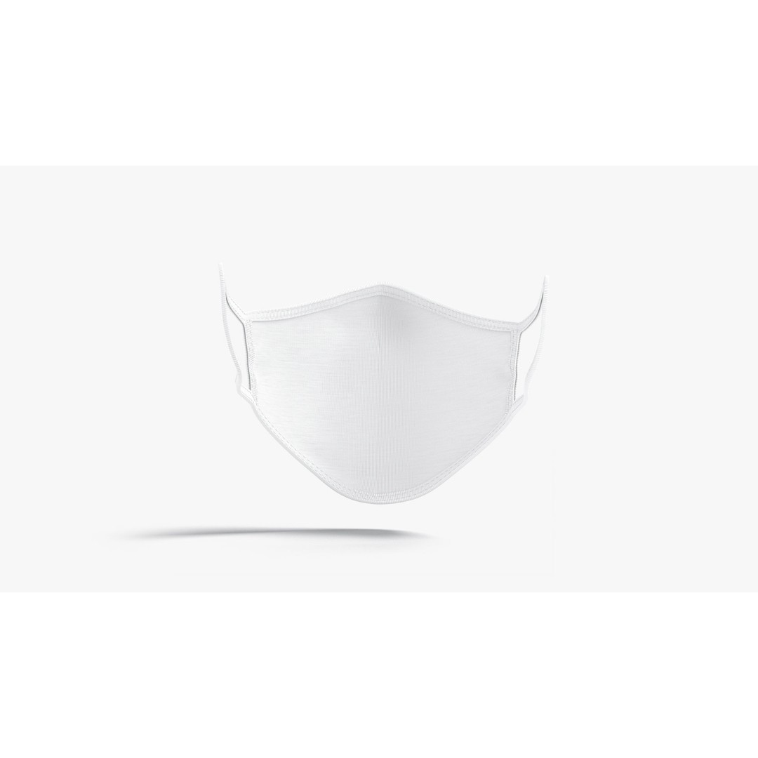 Fabric Face Mask 3D Model – Low Poly Medical Asset, FBX, OBJ, PBR - View 4