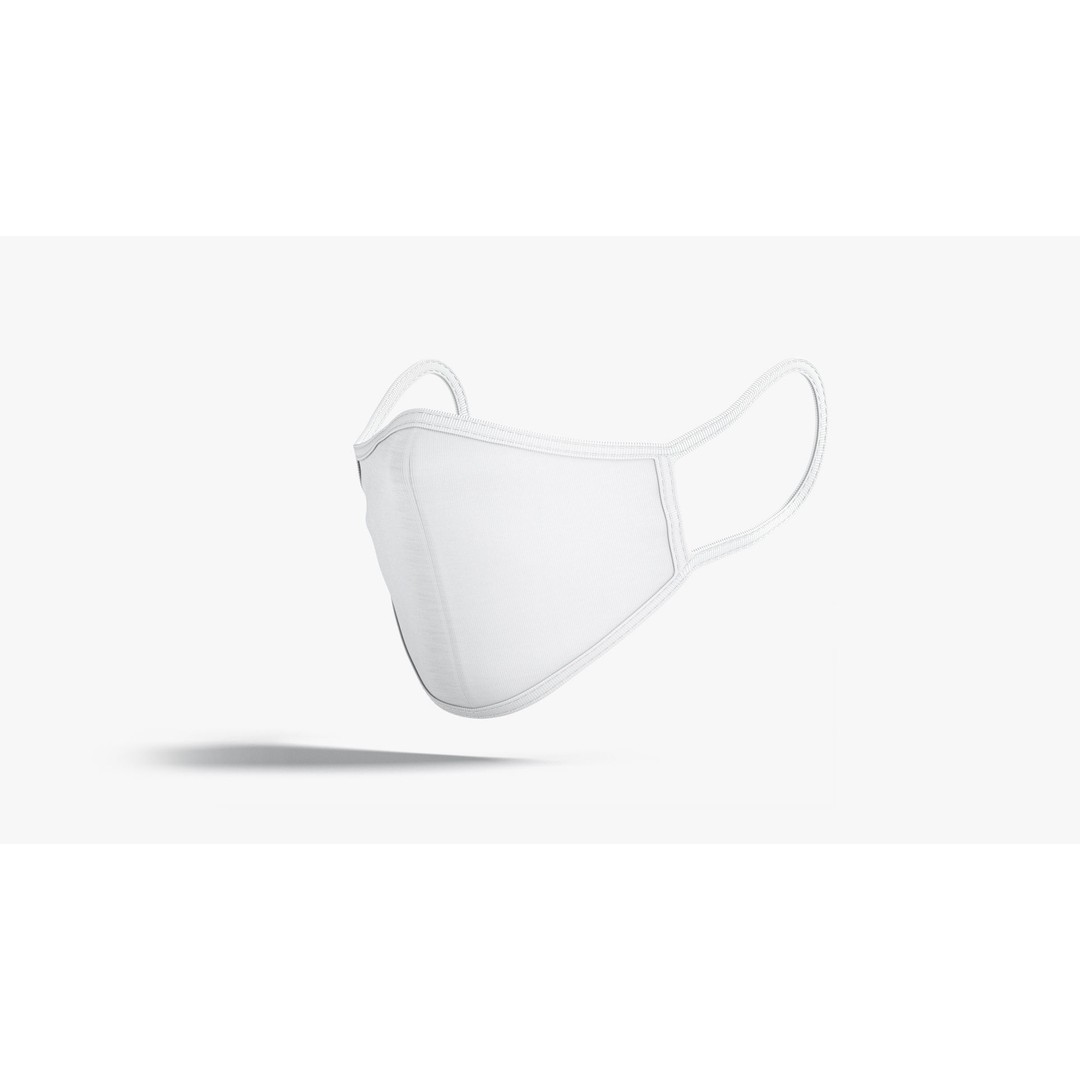 Fabric Face Mask 3D Model – Low Poly Medical Asset, FBX, OBJ, PBR - View 5