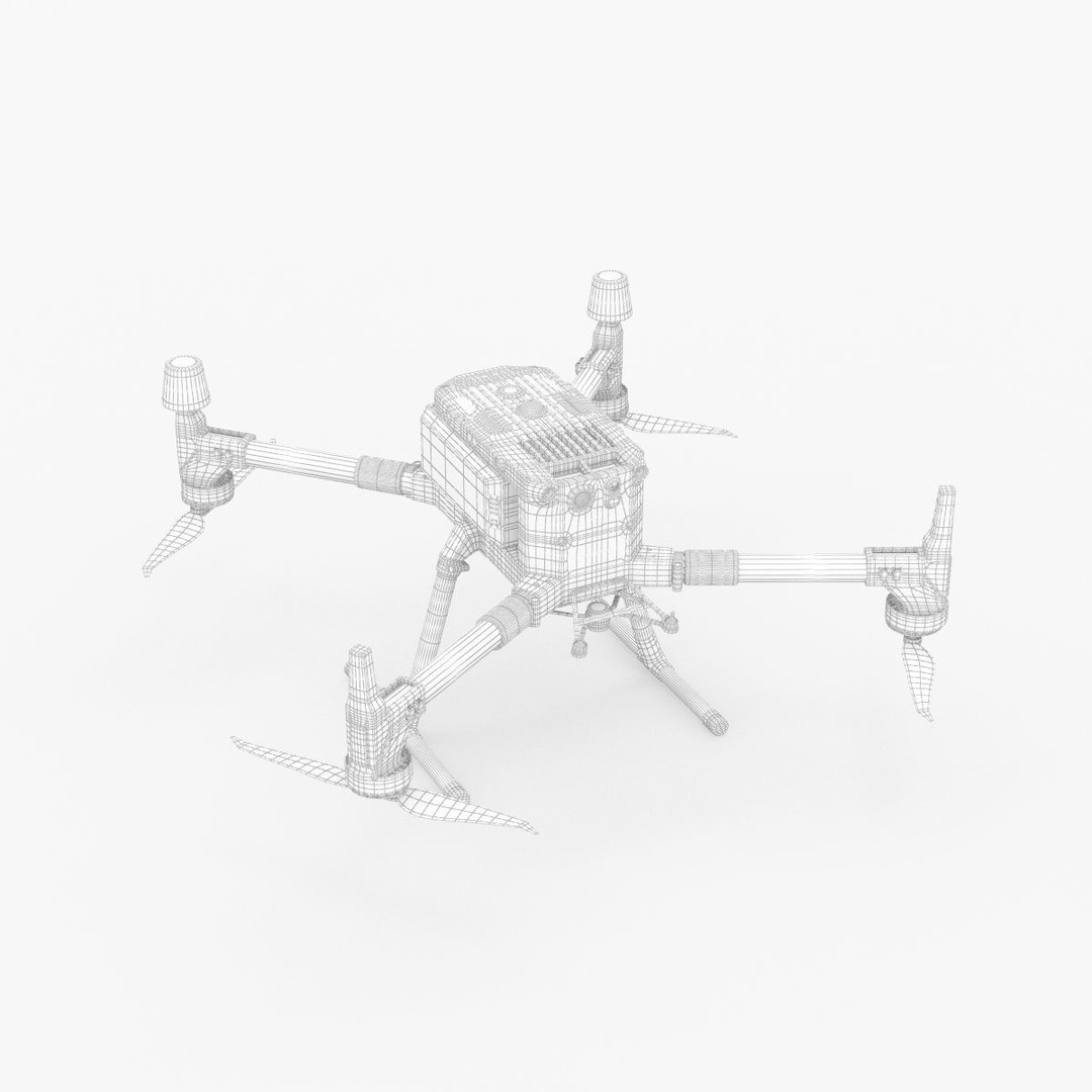 DJI Matrice 300 RTK Quadcopter Drone 3D Model – High Poly PBR Asset, FBX, OBJ
