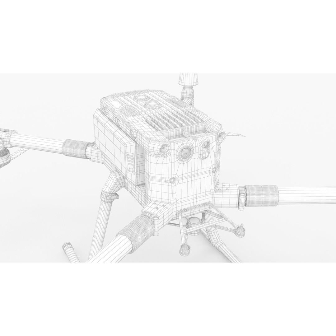DJI Matrice 300 RTK Quadcopter Drone 3D Model – High Poly PBR Asset, FBX, OBJ - View 14