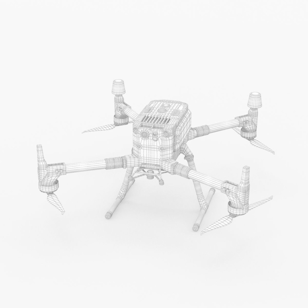 DJI Matrice 300 RTK Quadcopter Drone 3D Model – High Poly PBR Asset, FBX, OBJ - View 38