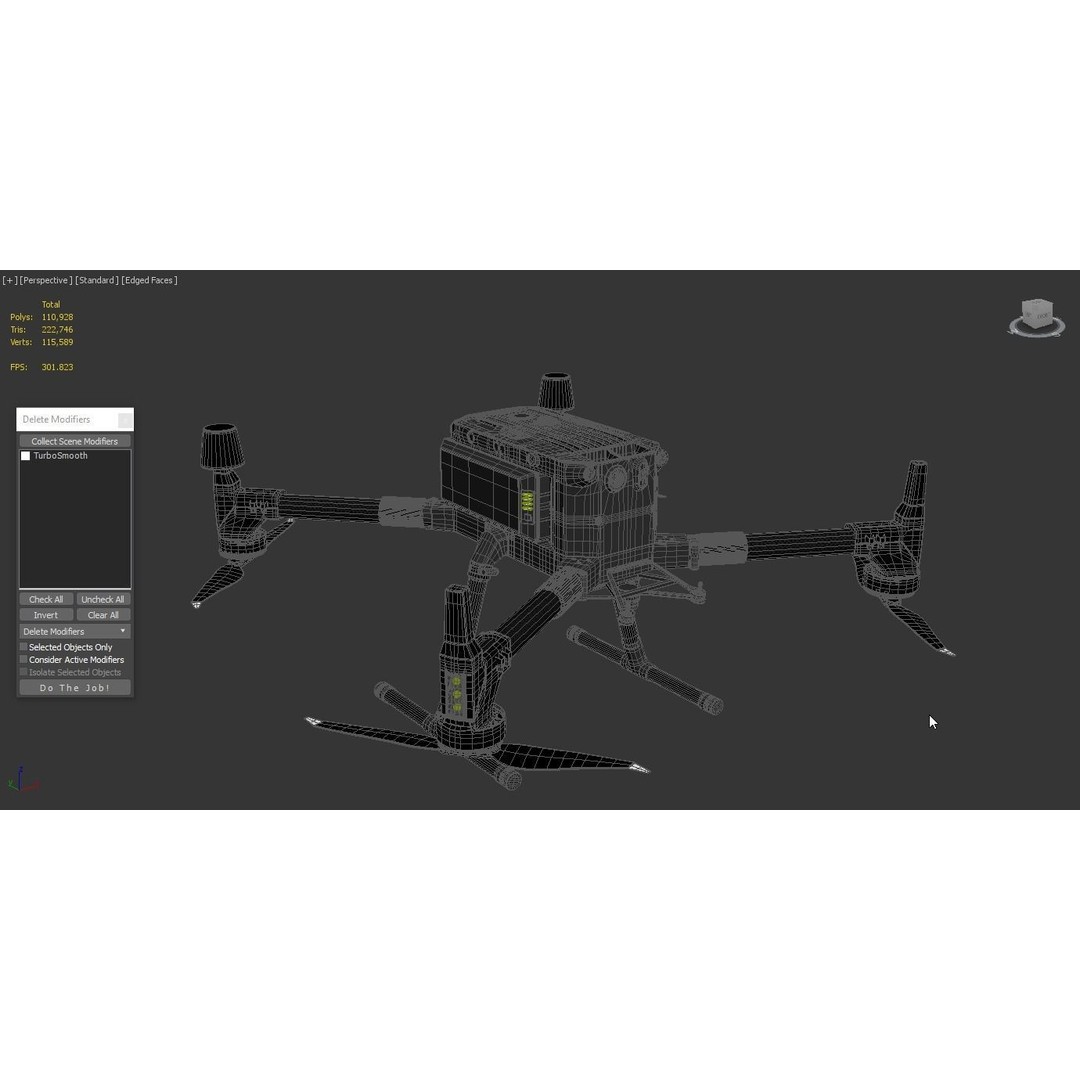 DJI Matrice 300 RTK Quadcopter Drone 3D Model – High Poly PBR Asset, FBX, OBJ - View 6