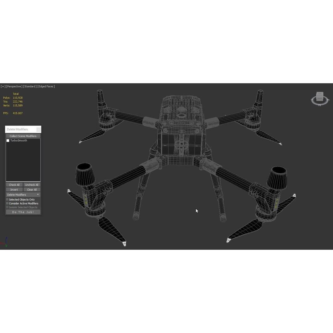 DJI Matrice 300 RTK Quadcopter Drone 3D Model – High Poly PBR Asset, FBX, OBJ - View 8