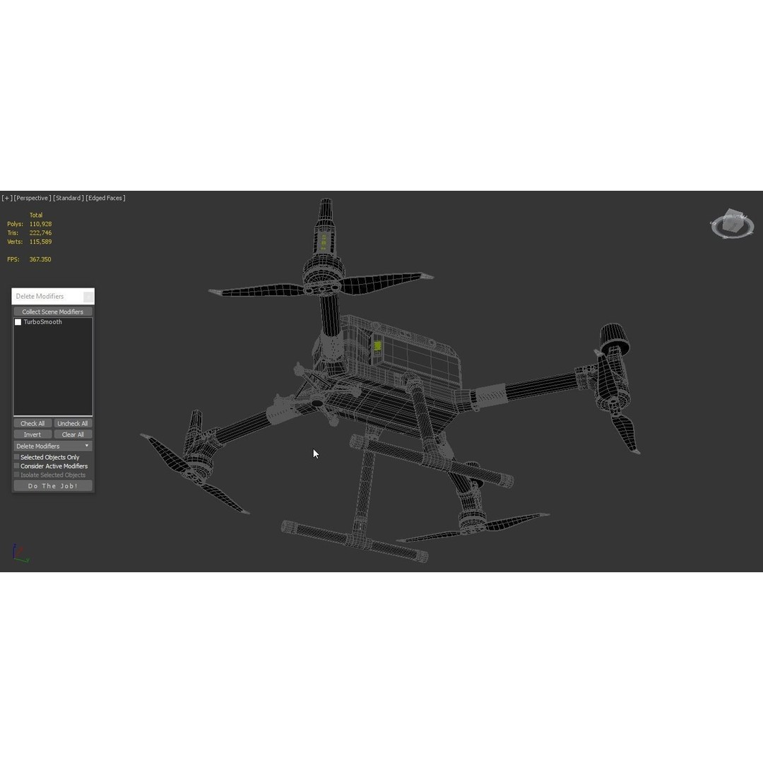 DJI Matrice 300 RTK Quadcopter Drone 3D Model – High Poly PBR Asset, FBX, OBJ - View 9