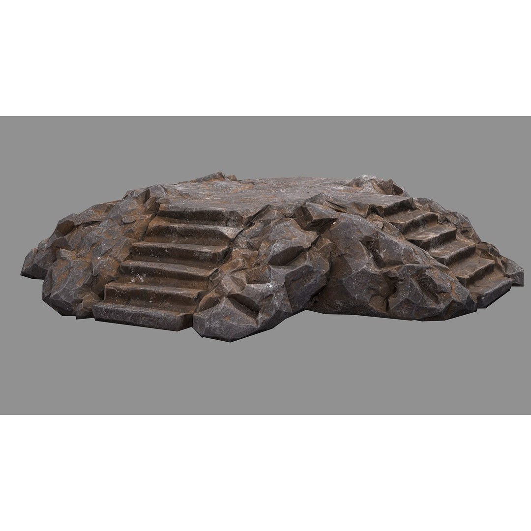 Staris Rock 3D Model – Low Poly PBR Landscape Asset, FBX/OBJ - View 10
