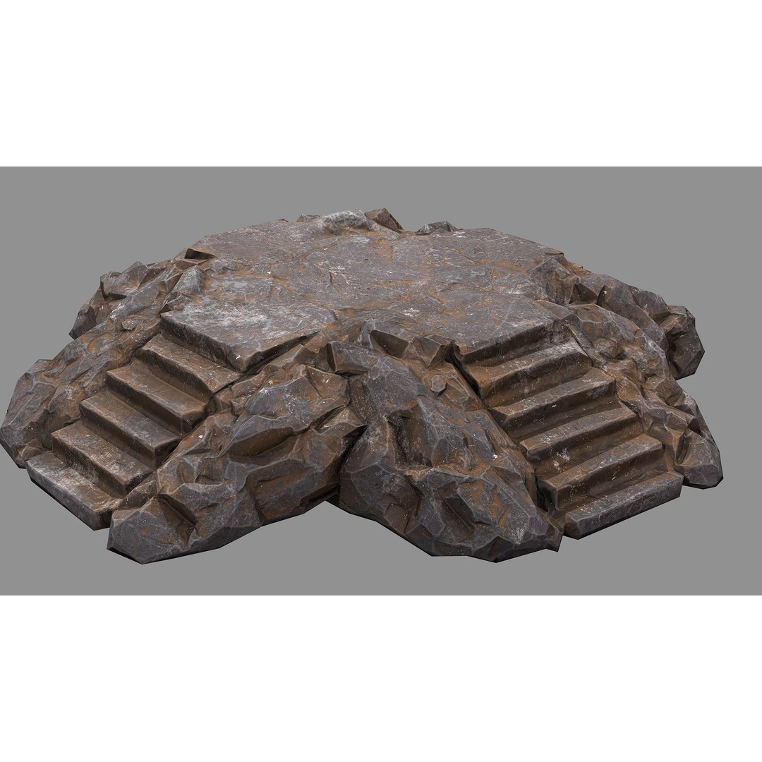 Staris Rock 3D Model – Low Poly PBR Landscape Asset, FBX/OBJ - View 11