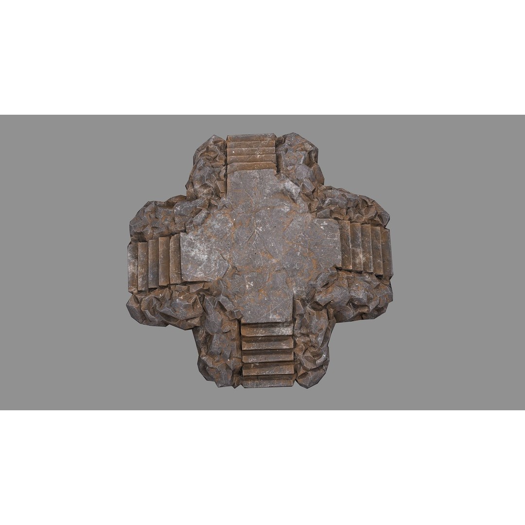 Staris Rock 3D Model – Low Poly PBR Landscape Asset, FBX/OBJ - View 12