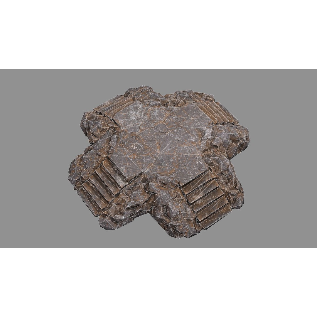 Staris Rock 3D Model – Low Poly PBR Landscape Asset, FBX/OBJ - View 13