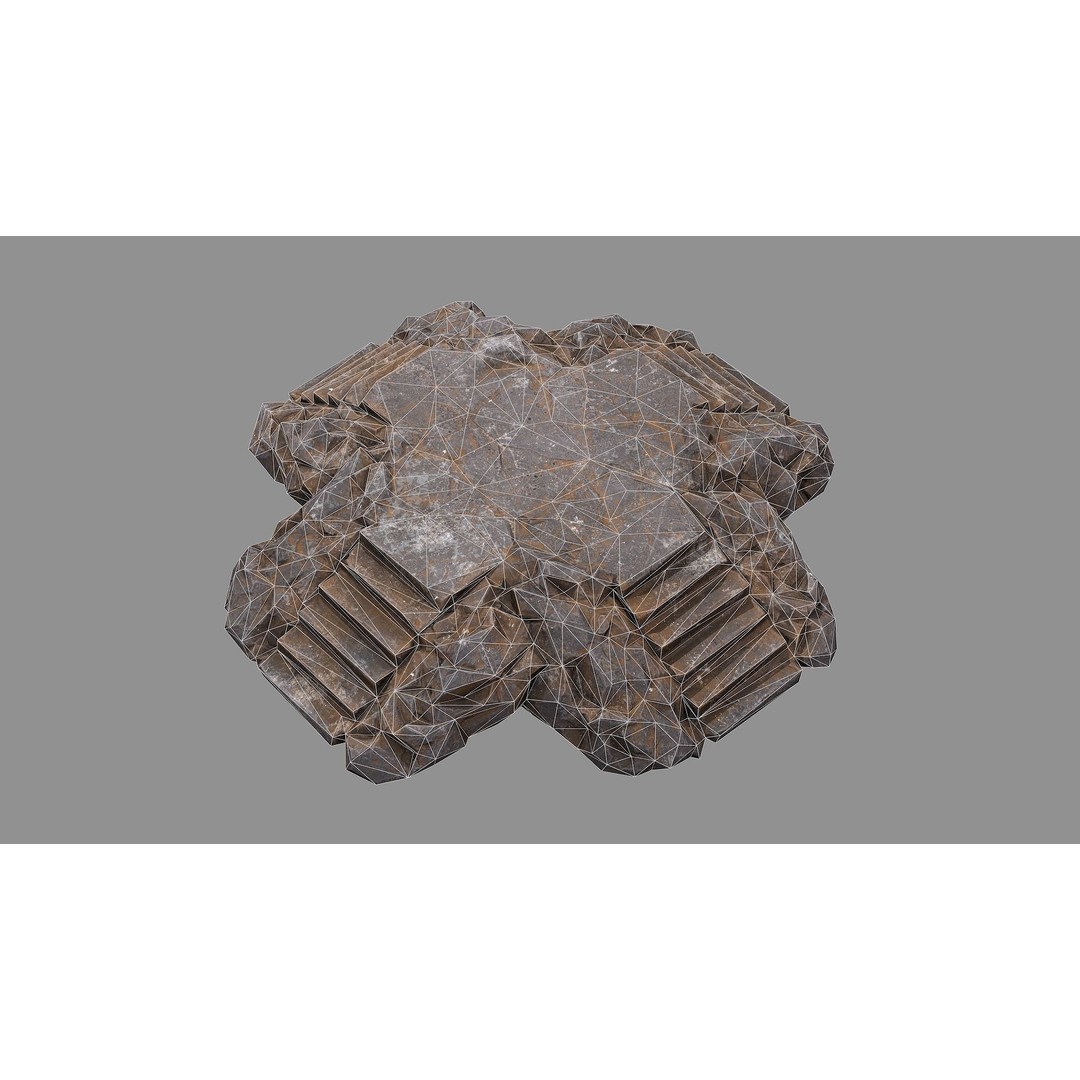 Staris Rock 3D Model – Low Poly PBR Landscape Asset, FBX/OBJ - View 15
