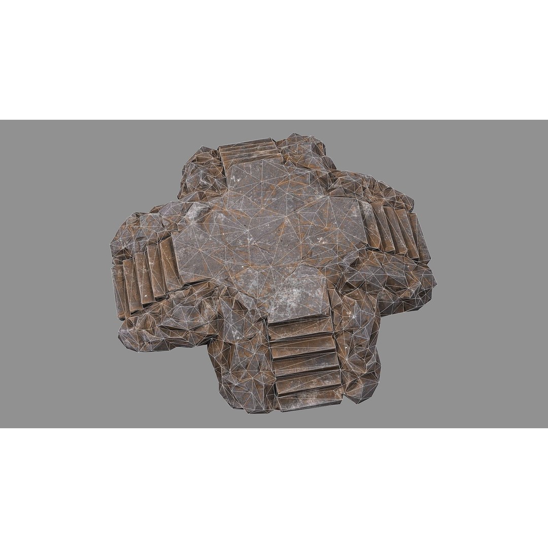 Staris Rock 3D Model – Low Poly PBR Landscape Asset, FBX/OBJ - View 16