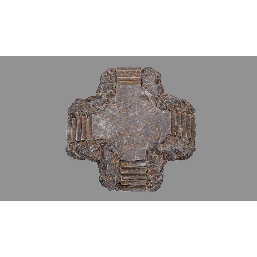 Staris Rock 3D Model – Low Poly PBR Landscape Asset, FBX/OBJ - View 17