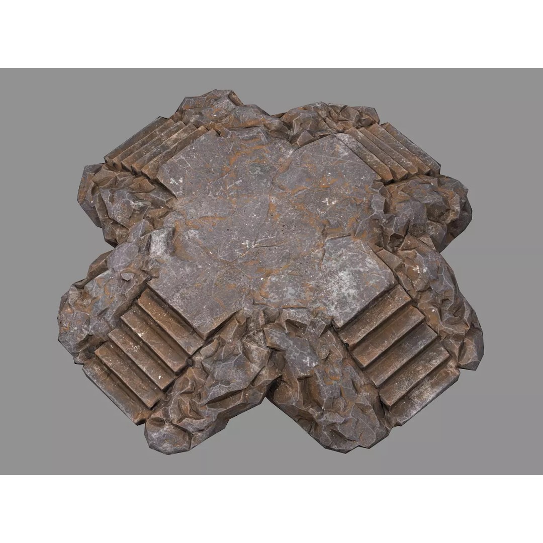 Staris Rock 3D Model – Low Poly PBR Landscape Asset, FBX/OBJ - View 2