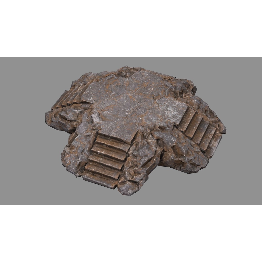 Staris Rock 3D Model – Low Poly PBR Landscape Asset, FBX/OBJ - View 5