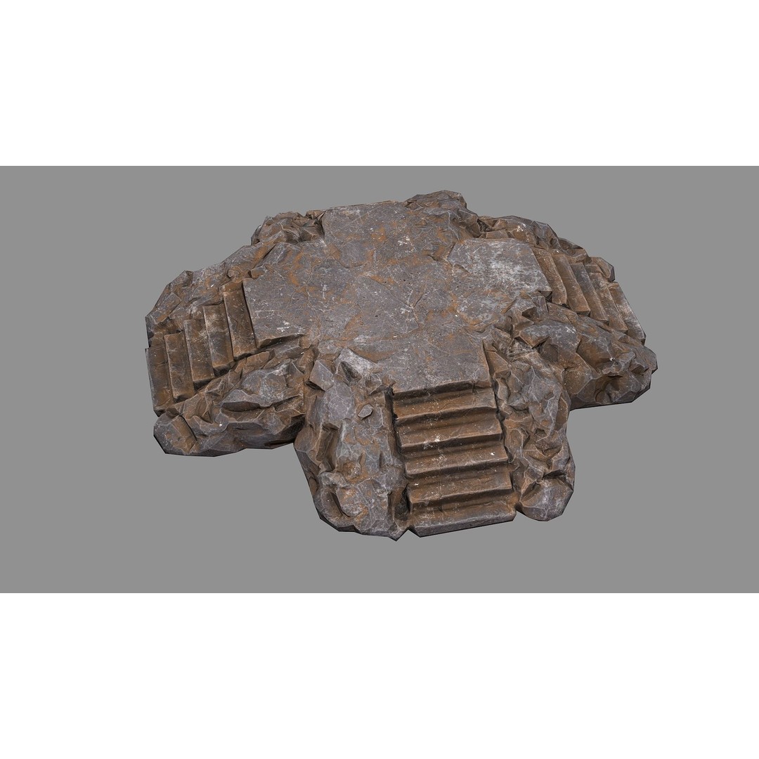 Staris Rock 3D Model – Low Poly PBR Landscape Asset, FBX/OBJ - View 6