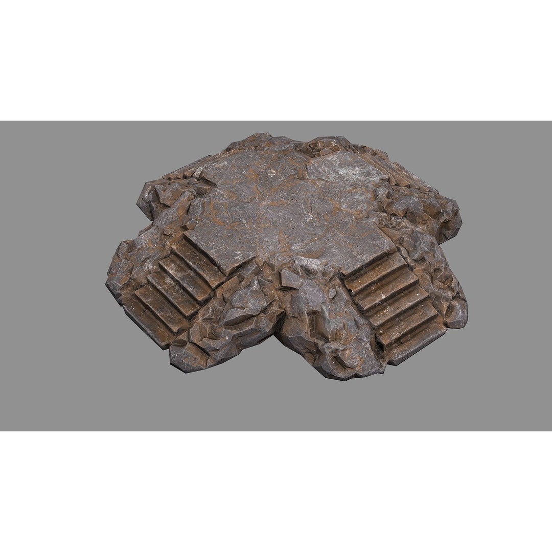 Staris Rock 3D Model – Low Poly PBR Landscape Asset, FBX/OBJ - View 7