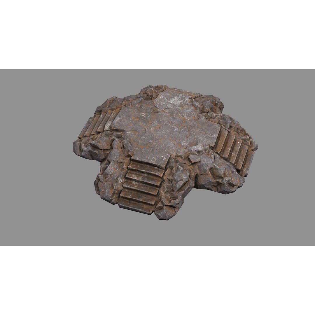 Staris Rock 3D Model – Low Poly PBR Landscape Asset, FBX/OBJ - View 8
